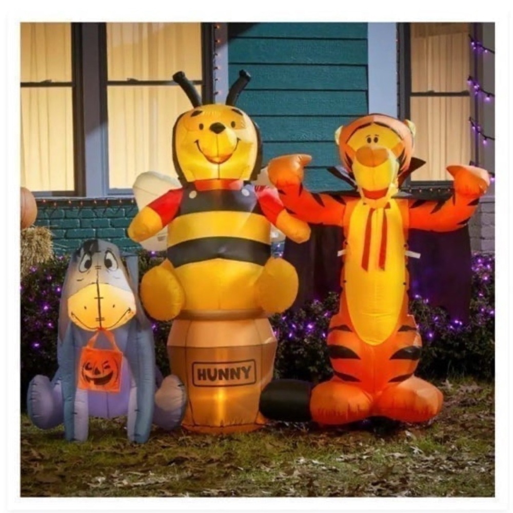 Gemmy Inflatable Winnie the Pooh Characters - Yellow, Orange, Blue